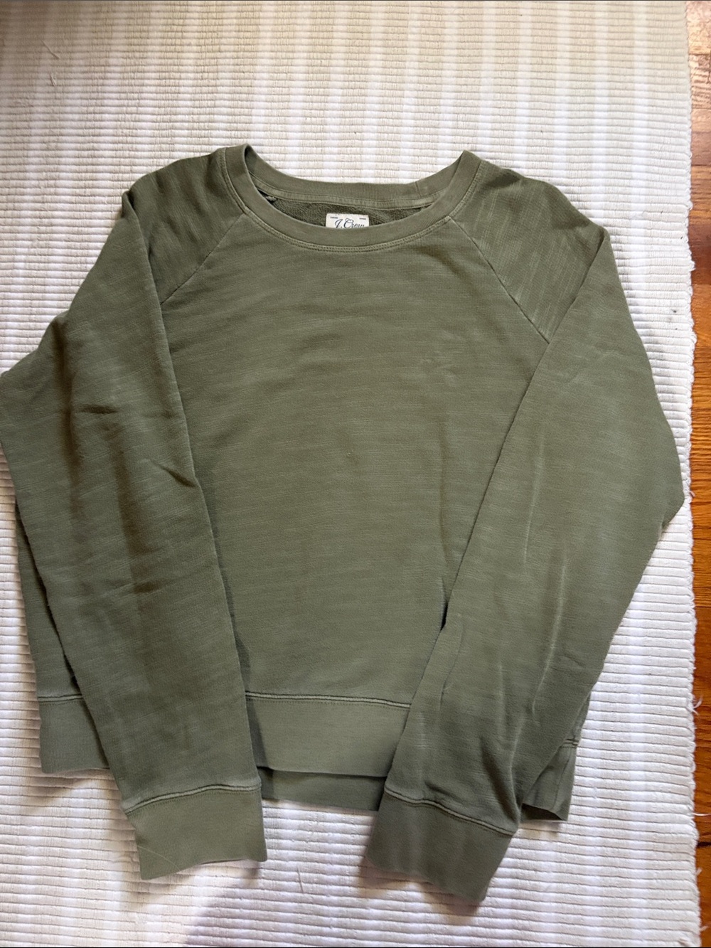 J. Crew Olive Green Pullover Sweatshirt